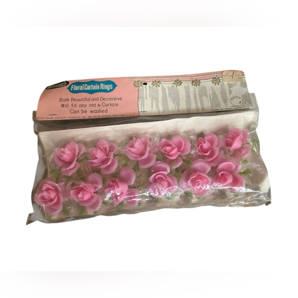 NIP Vintage Equality Floral‎ Curtain Rings